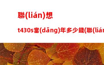 聯(lián)想t430s當(dāng)年多少錢(聯(lián)想t430s筆記本配置)